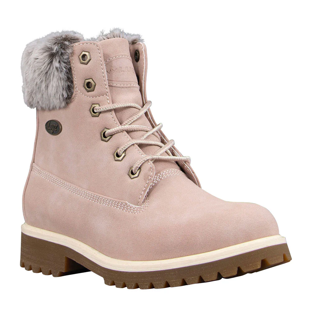 Convoy Faux Fur Round Toe Lace Up Boots - Image 2