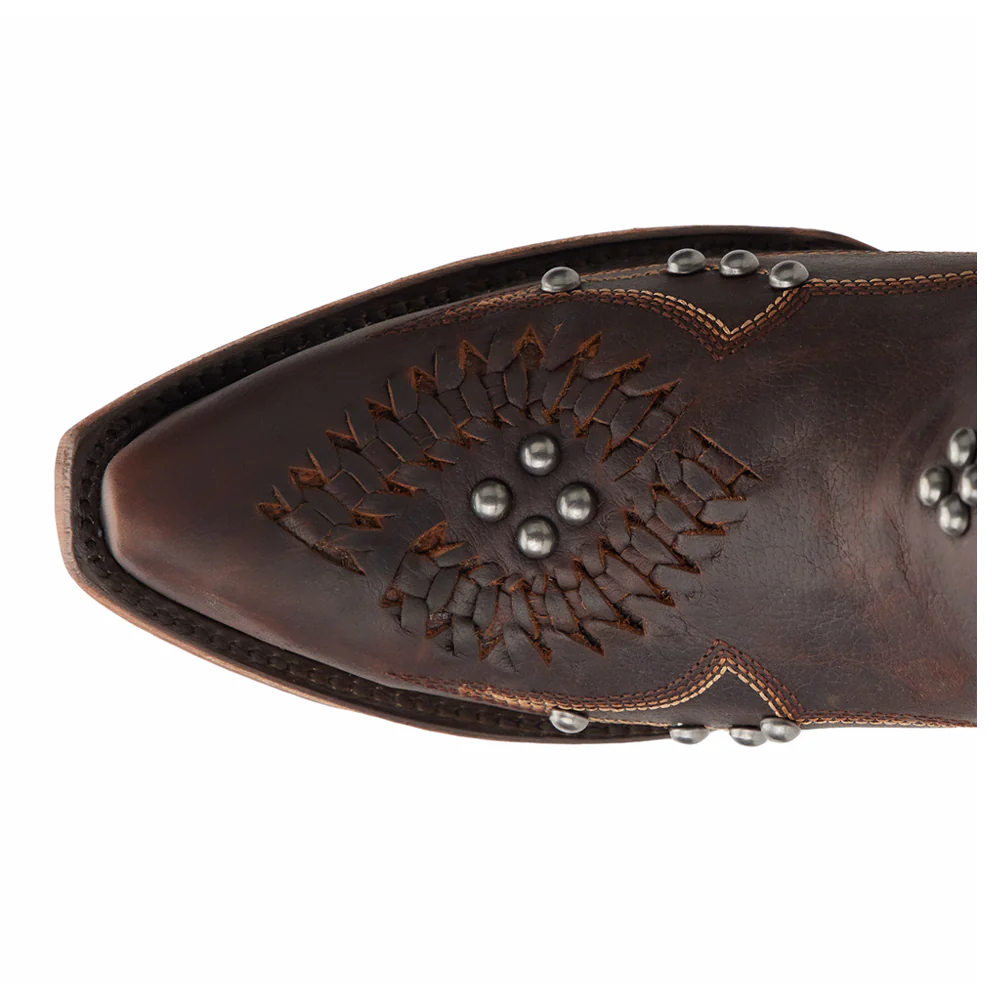 Cossette Embroidered Studded Snip Toe Cowboy Bootie - Image 4