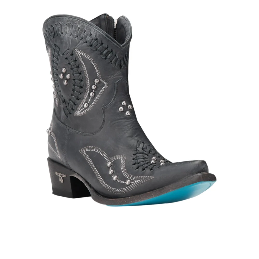 Cossette Embroidered Studded Snip Toe Cowboy Bootie - Image 2