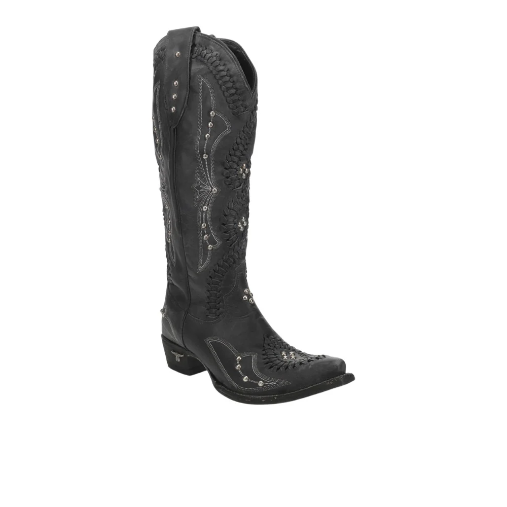 Cossette Embroidered Studded Snip Toe Boot - Image 2