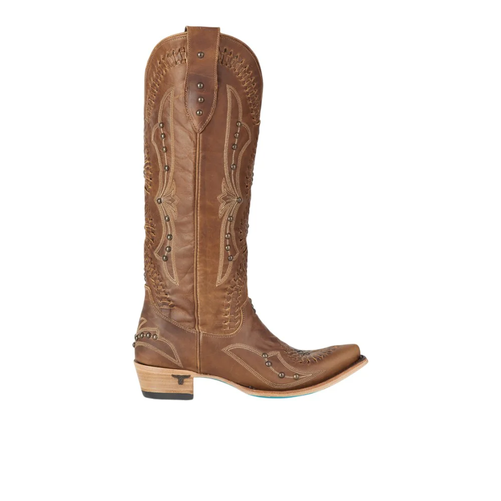 Cossette Embroidered Studded Snip Toe Boot