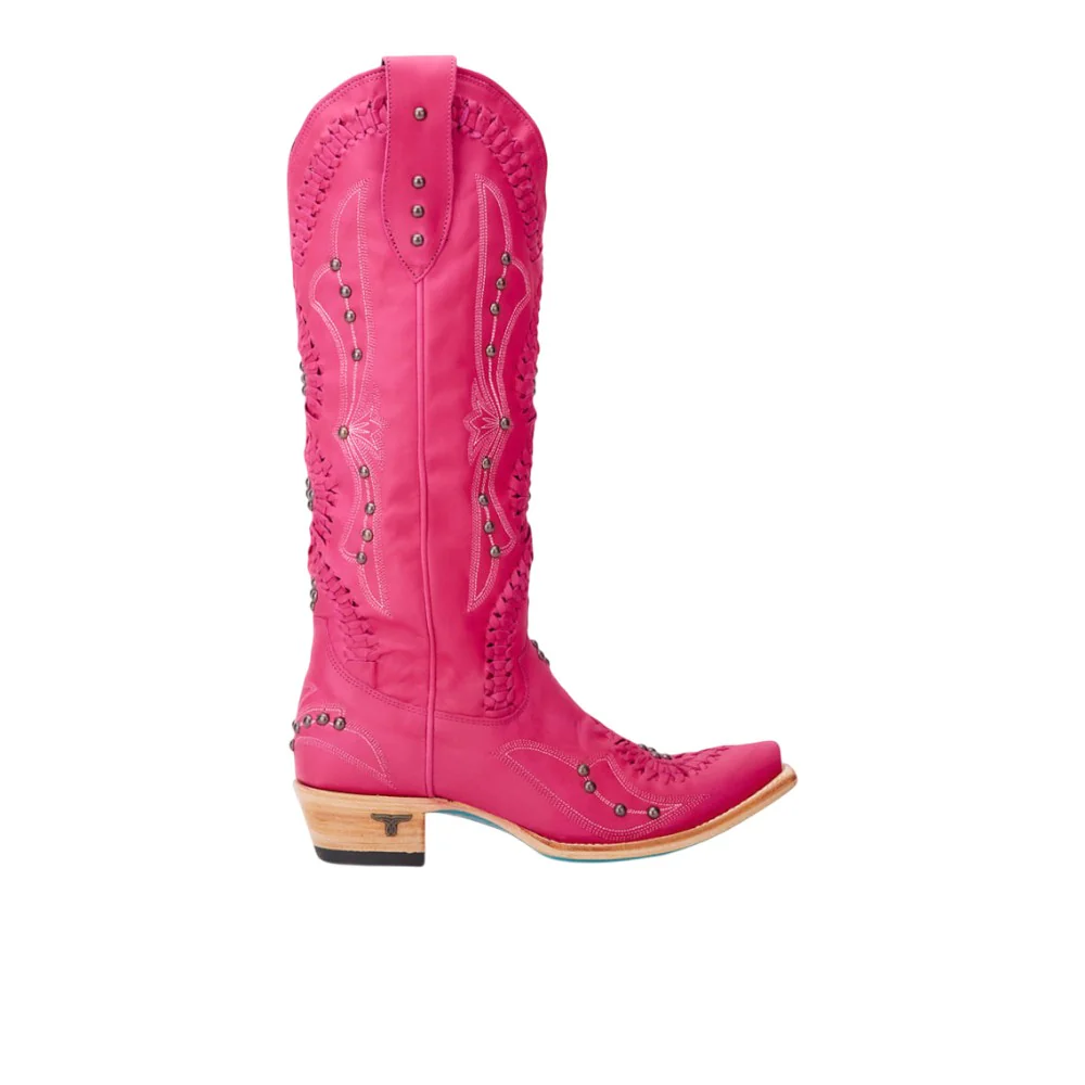 Cossette Embroidered Studded Snip Toe Boot
