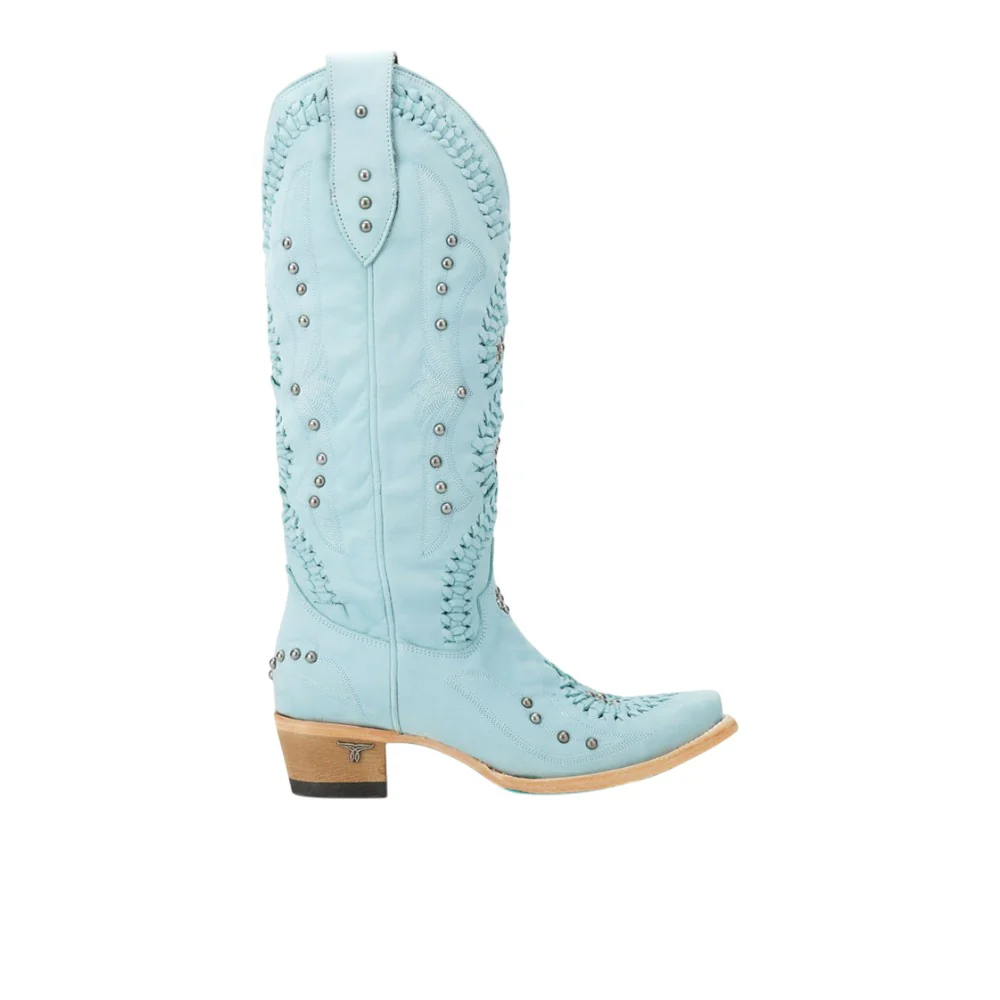 Cossette Embroidered Studded Snip Toe Boot