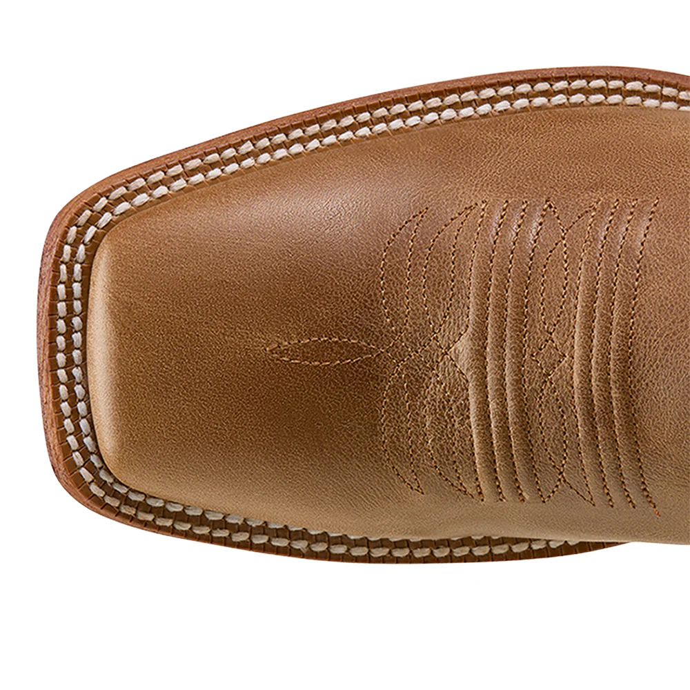 County Roads Wide Square Toe Pull On Cowboy Boots - Image 4