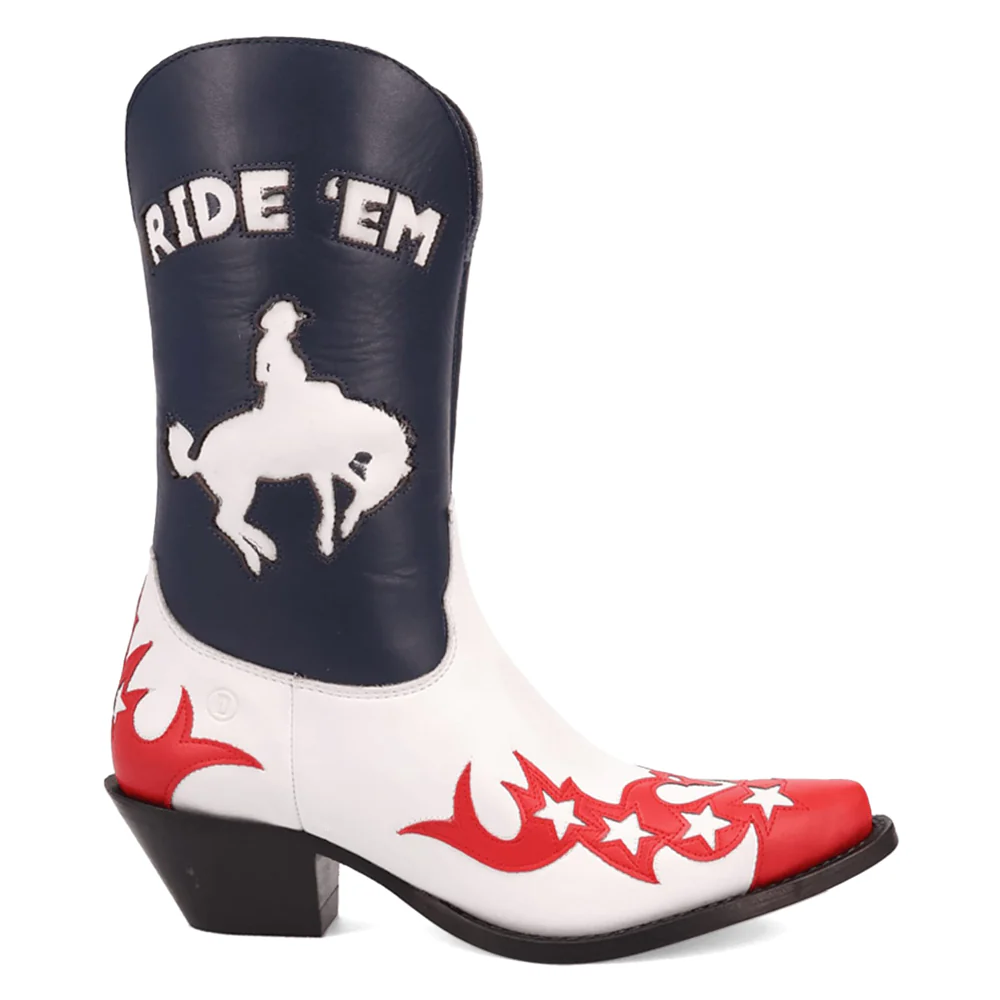 Cowgirl Graphic Snip Toe Pull On Boots