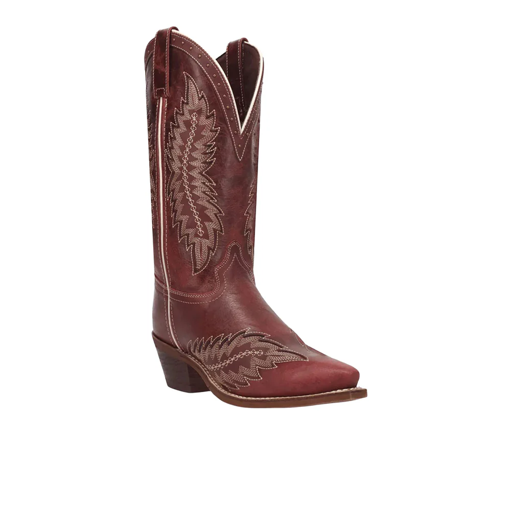 Coyote Creek Studded Overlay Snip Toe Pull On Cowboy Boots - Image 2