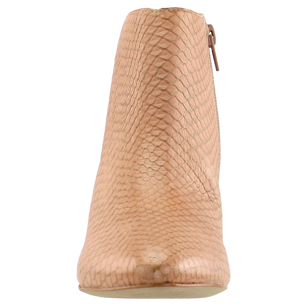 Crush Snake Pointed Toe Zippered Booties - Image 5