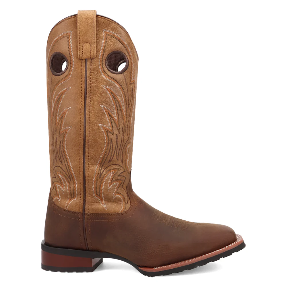 Cullen Embroidered Square Toe Pull On Cowboy Boots