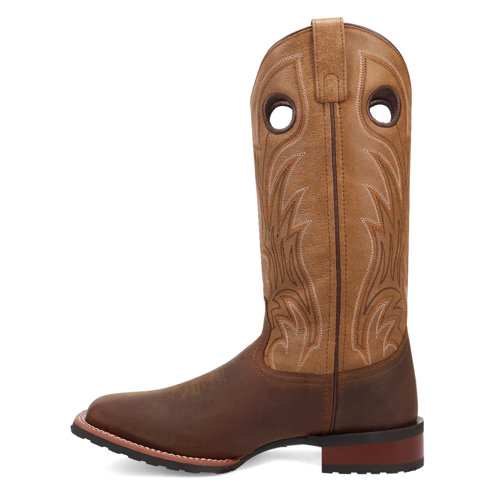 Cullen Embroidered Square Toe Pull On Cowboy Boots - Image 3