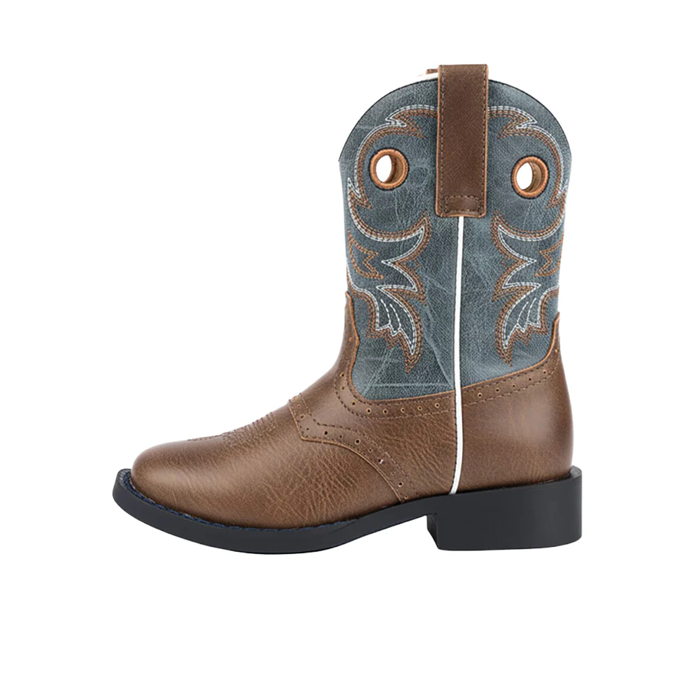 Daniel Embroidery Square Toe Cowboy Boots (Toddler) - Image 3