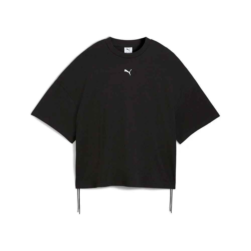 Dare To Oversized Ruched Crew Neck Short Sleeve T-Shirt