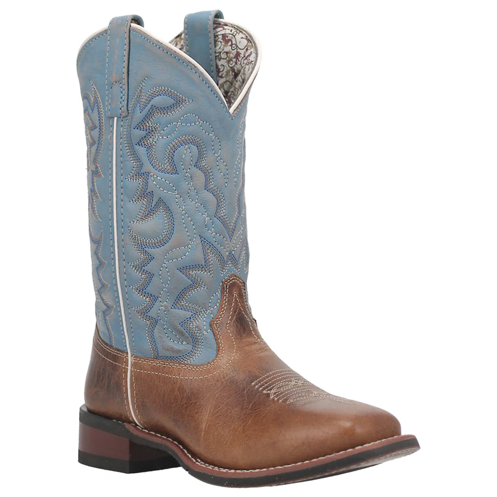 Darla Embroidered Square Toe Pull On Cowboy Boots - Image 2