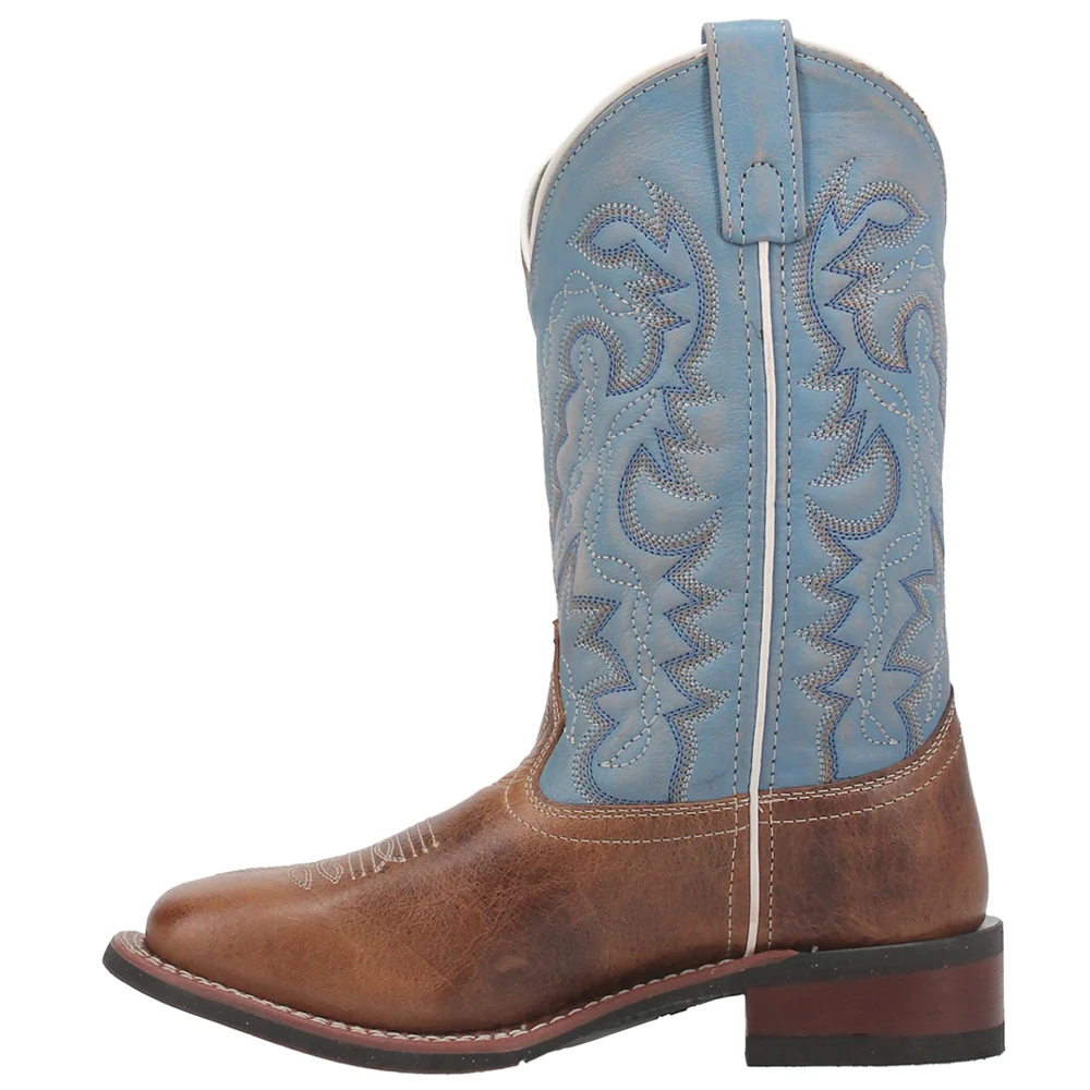 Darla Embroidered Square Toe Pull On Cowboy Boots - Image 3