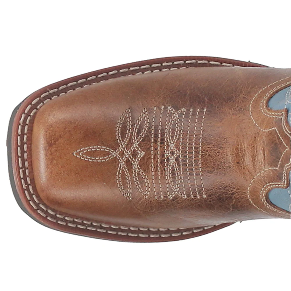Darla Embroidered Square Toe Pull On Cowboy Boots - Image 4