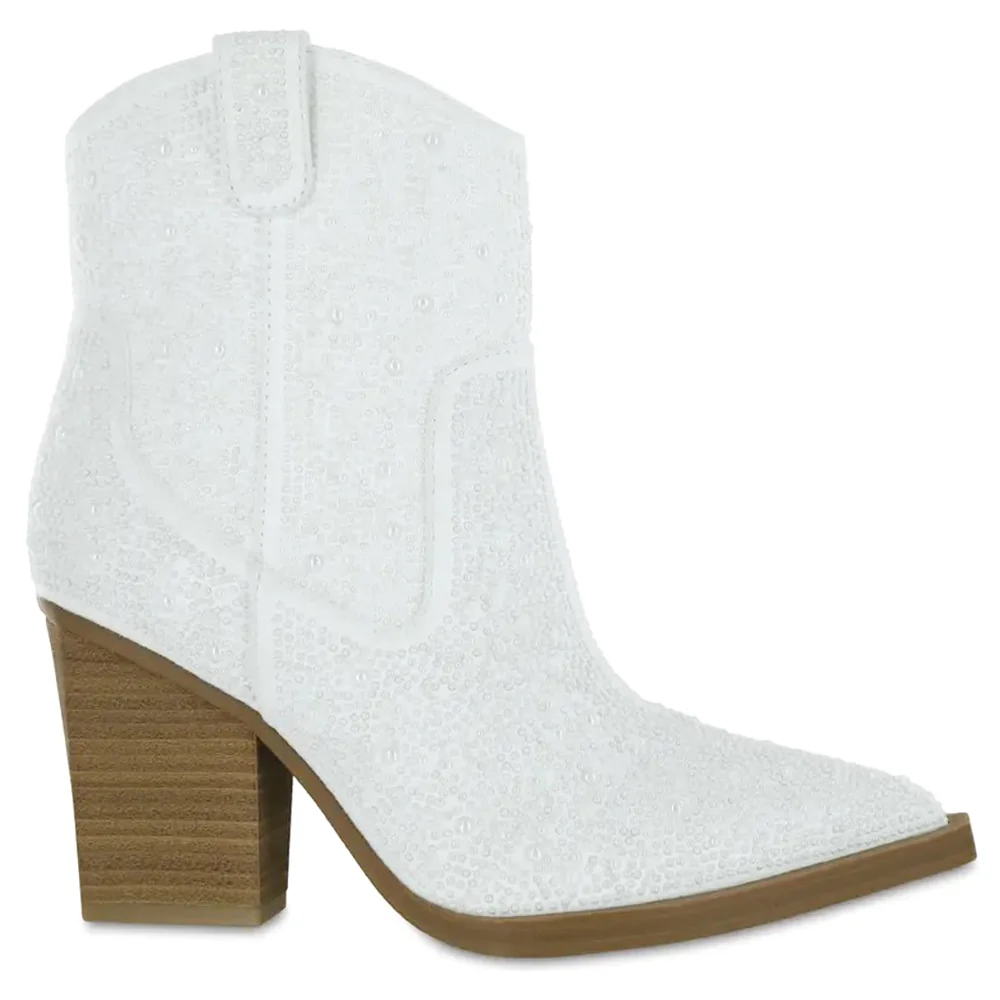 Dawson Studded Pointed Toe Zippered Booties