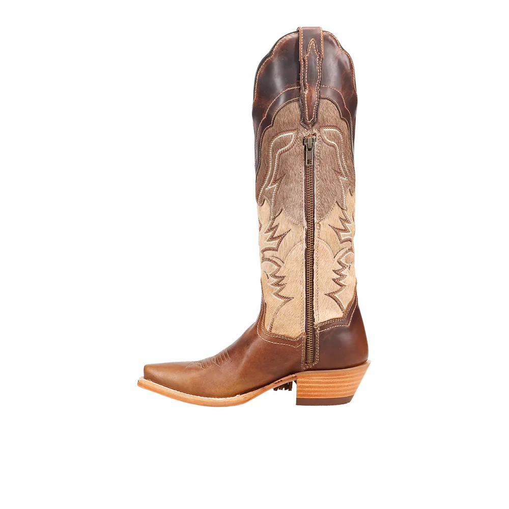 Dayla Braided Fringe Pull On Snip Toe Cowboy Boots - Image 3