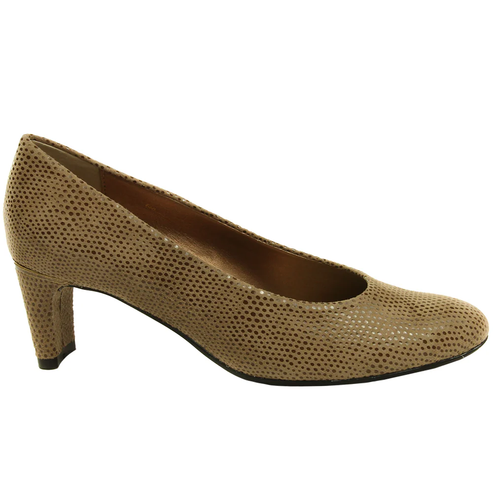 Dayle Round Toe Block Heel Pumps