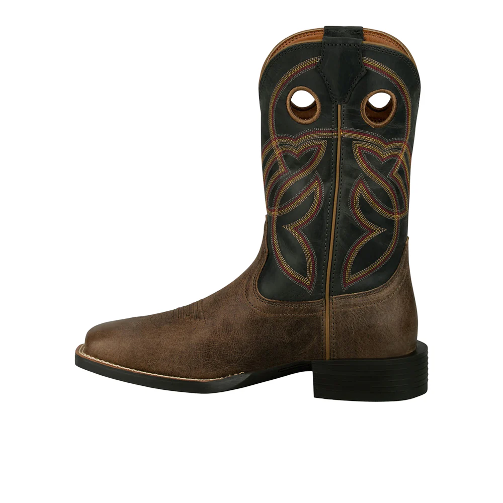 Lubbock Embroidered Square Toe Cowboy Boots - Image 3