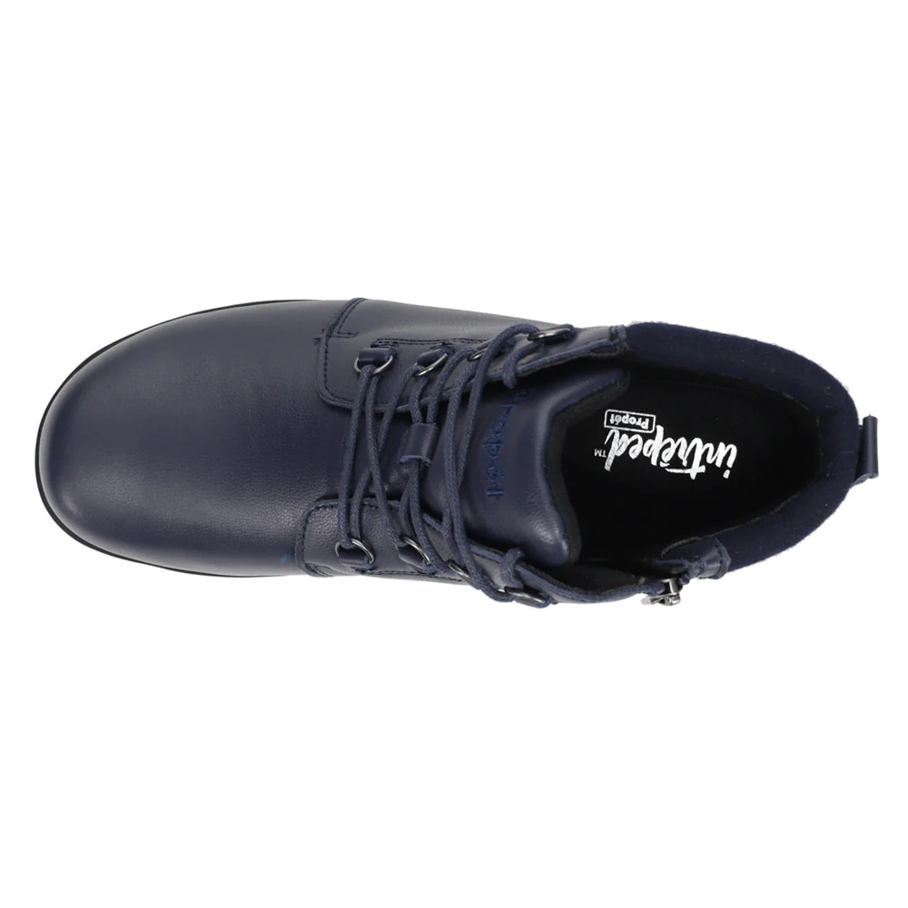 Delaney Round Toe Lace Up Zippered Booties - Image 4
