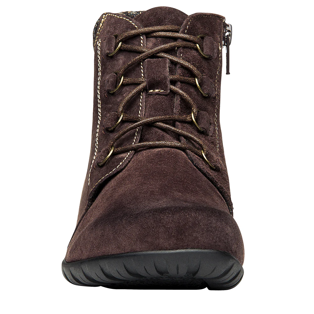 Delaney Round Toe Lace Up Zippered Booties - Image 5