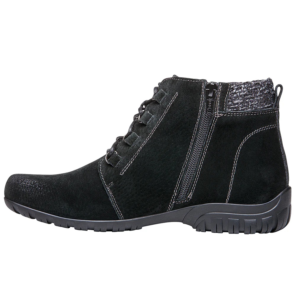 Delaney Round Toe Lace Up Zippered Booties - Image 4