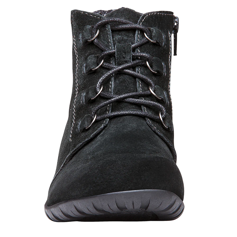 Delaney Round Toe Lace Up Zippered Booties - Image 5