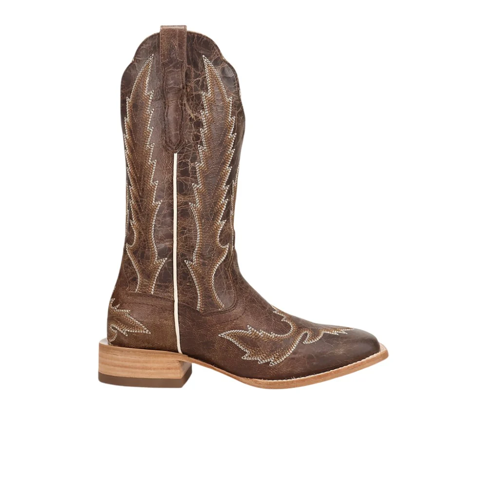 Denita Embroidered Square Toe Pull On Cowboy Boots
