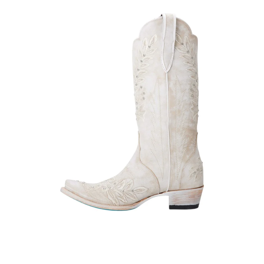 Destiny Embroidered Studded Snip Toe Boot - Image 3