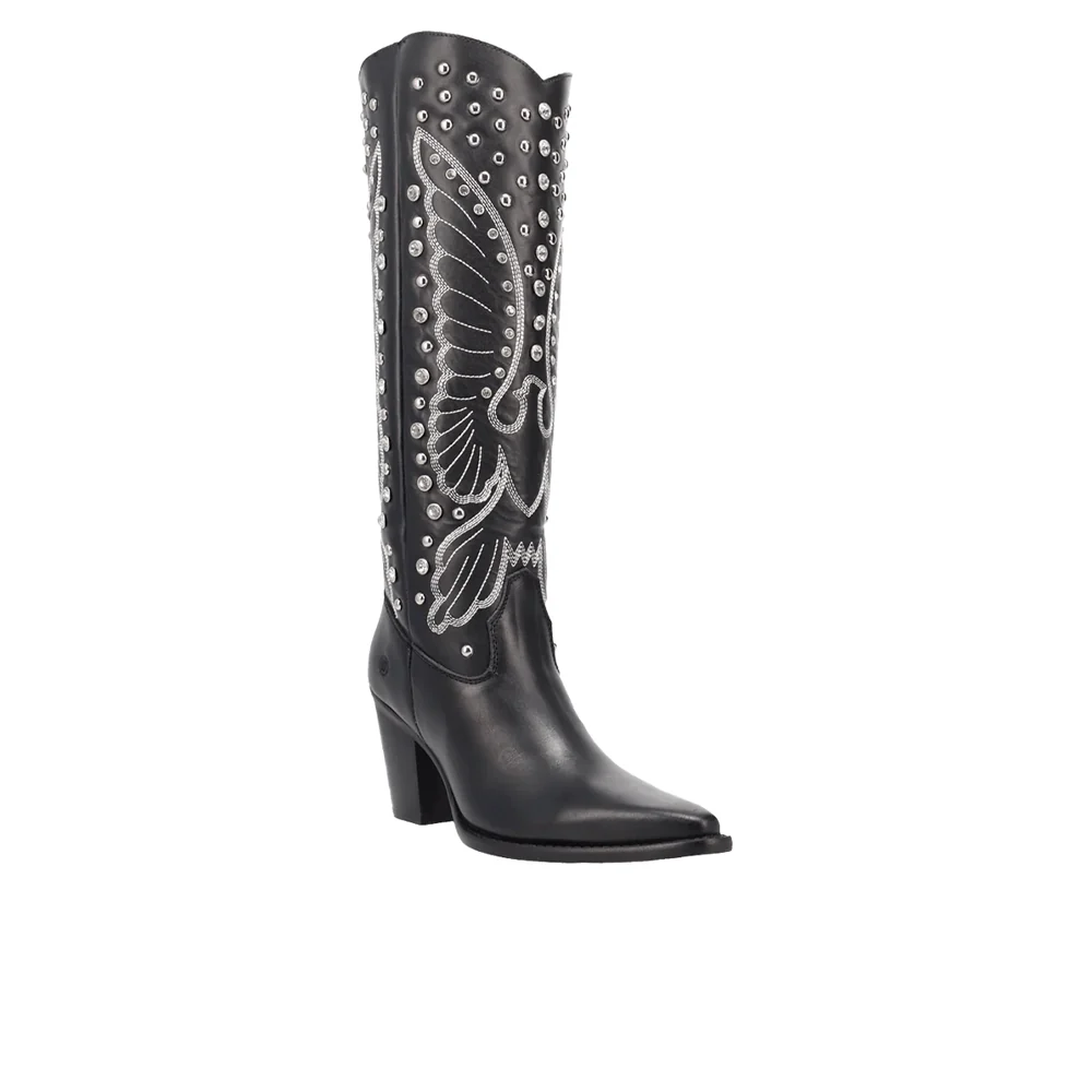 Diamonds Forever Leather Snip Toe Cowboy Boots - Image 2