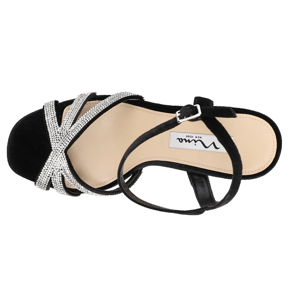 Dion Rhinestone Platform Wedge Sandal - Image 4
