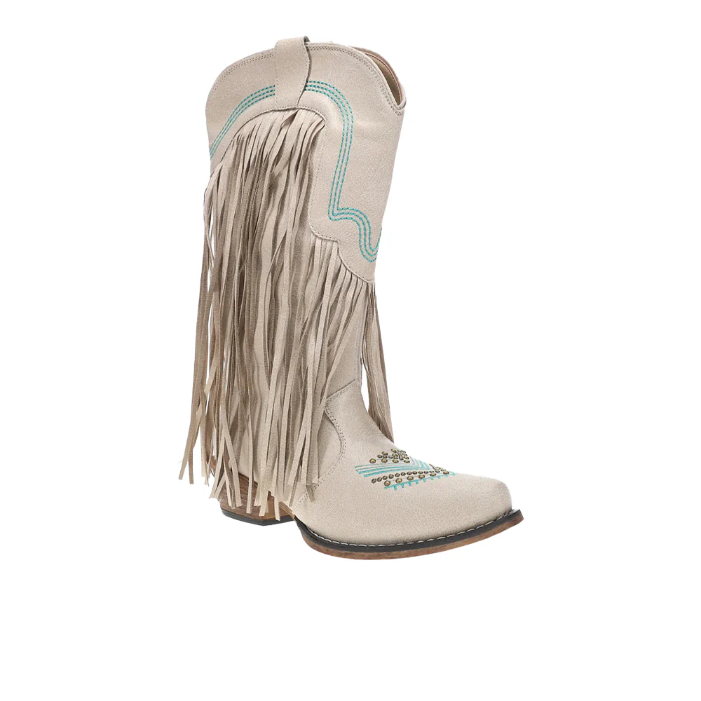 Dolly Fringe Snip Toe Pull On Cowboy Boots - Image 2