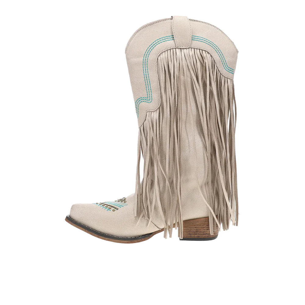 Dolly Fringe Snip Toe Pull On Cowboy Boots - Image 3