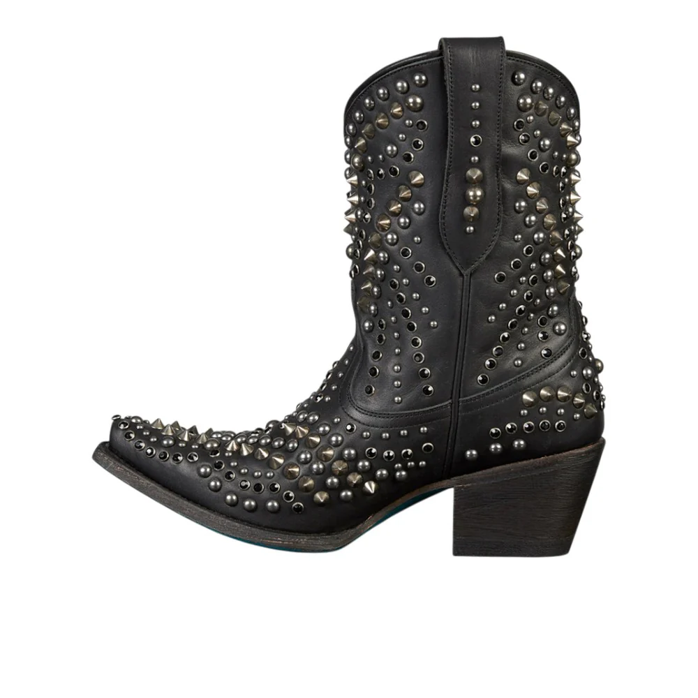 Dolly Studded Snip Toe Cowboy Bootie - Image 3