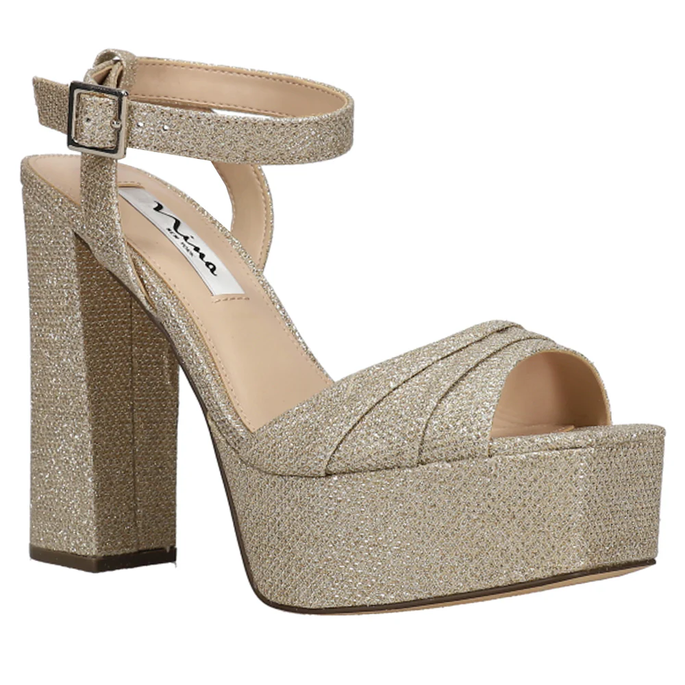 Dorcas Glitter Platform Sandals - Image 2
