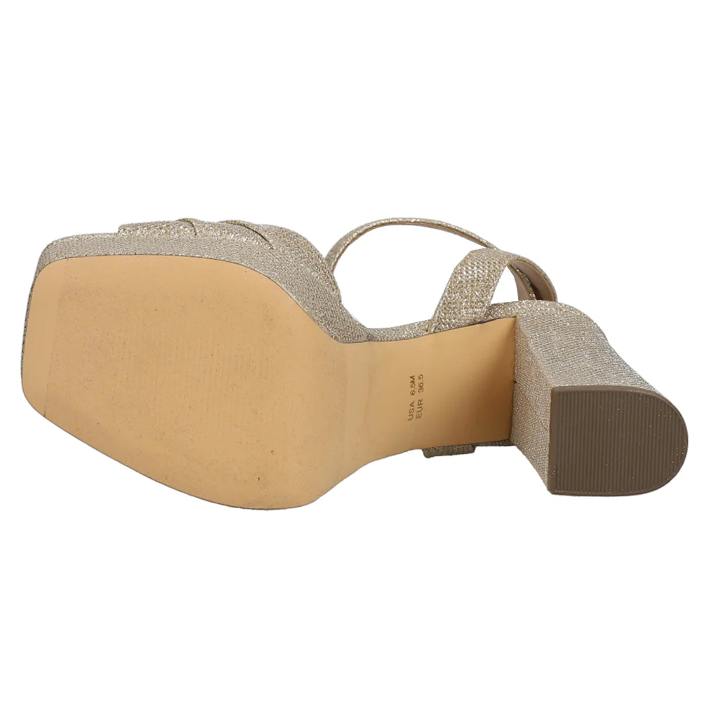 Dorcas Glitter Platform Sandals - Image 5