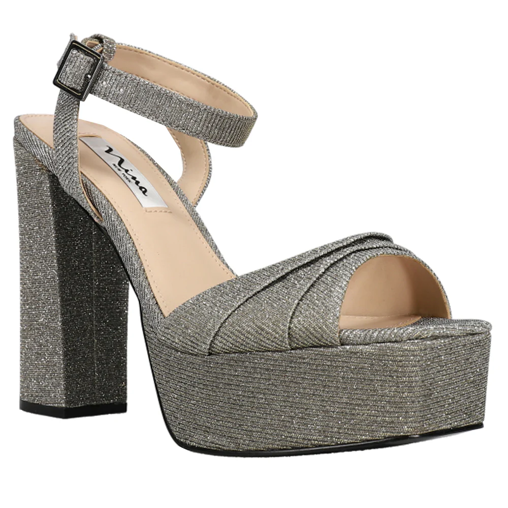 Dorcas Glitter Platform Sandals - Image 2