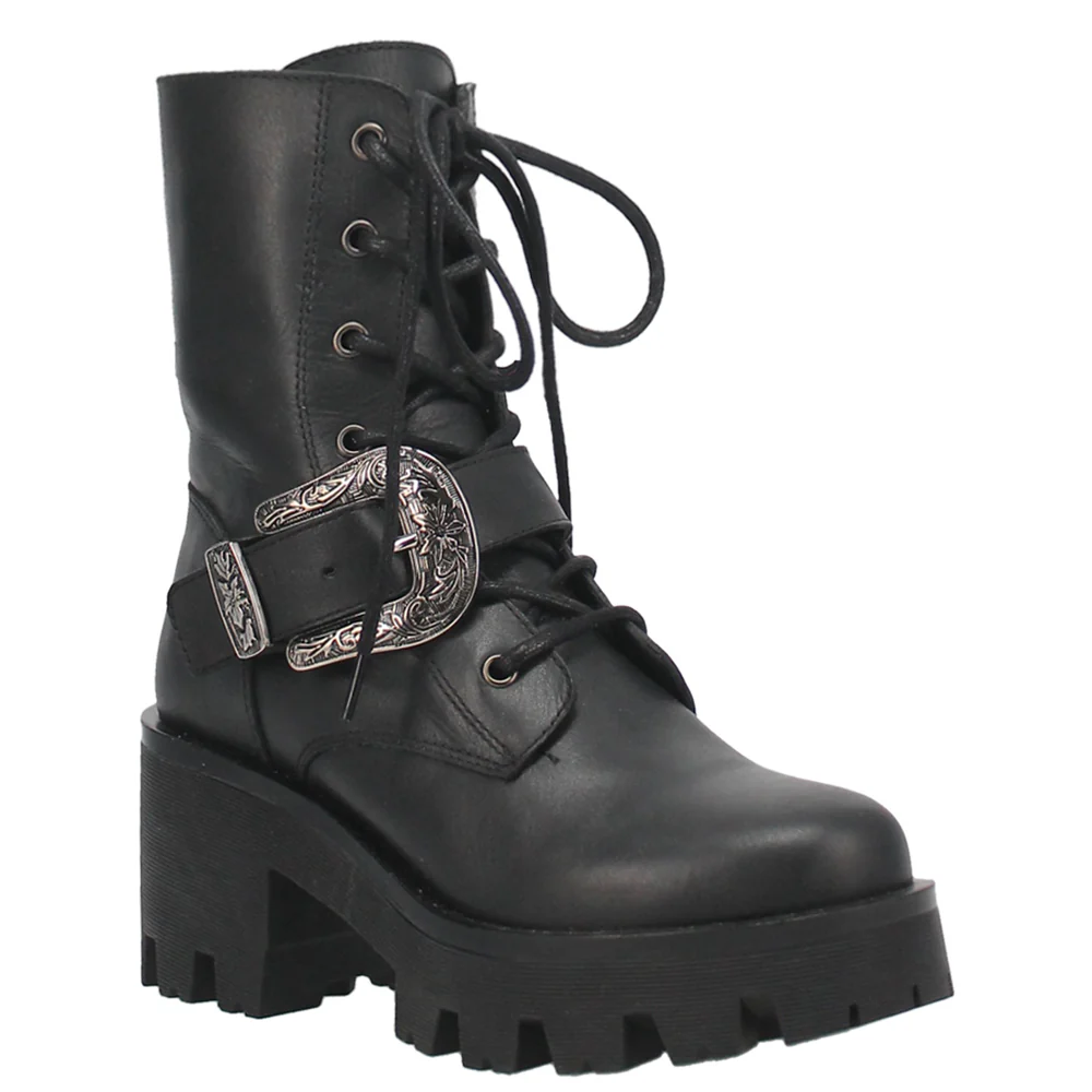 Double Down Platform Lace Up Booties - Image 2