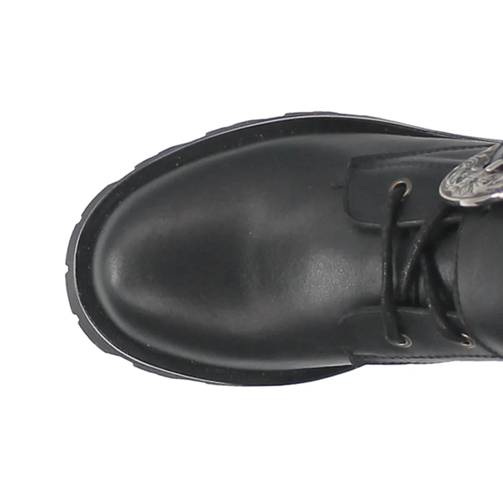 Double Down Platform Lace Up Booties - Image 4