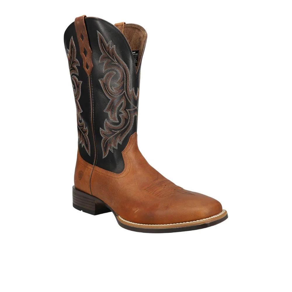 Drover Ultra Embroidered Square Toe Pull On Cowboy Boots - Image 2