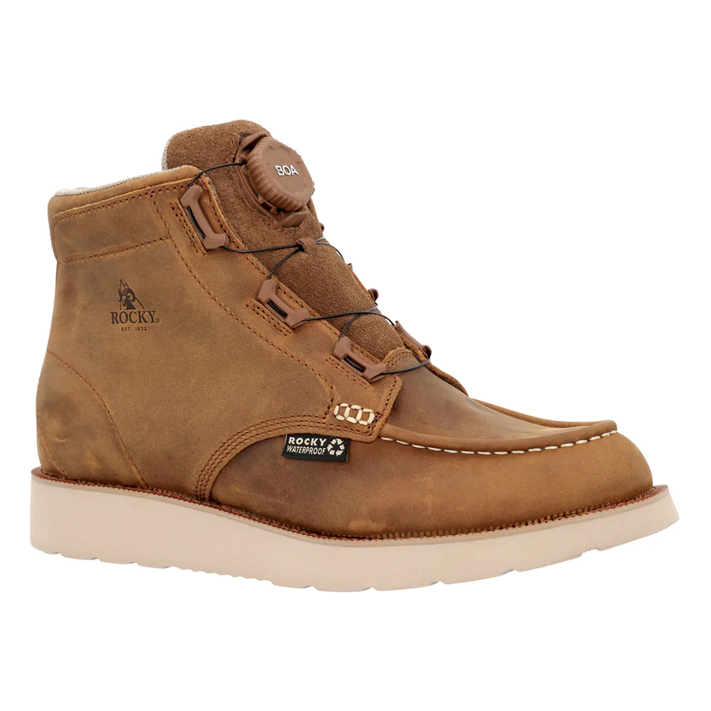 Monocrepe Wedge Soft Toe Boa Lace Up Boots - Image 2