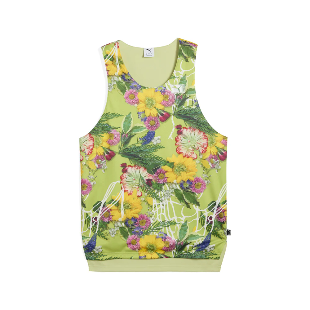 Dunked In Florals Crew Neck Reversible Basketball Jersey