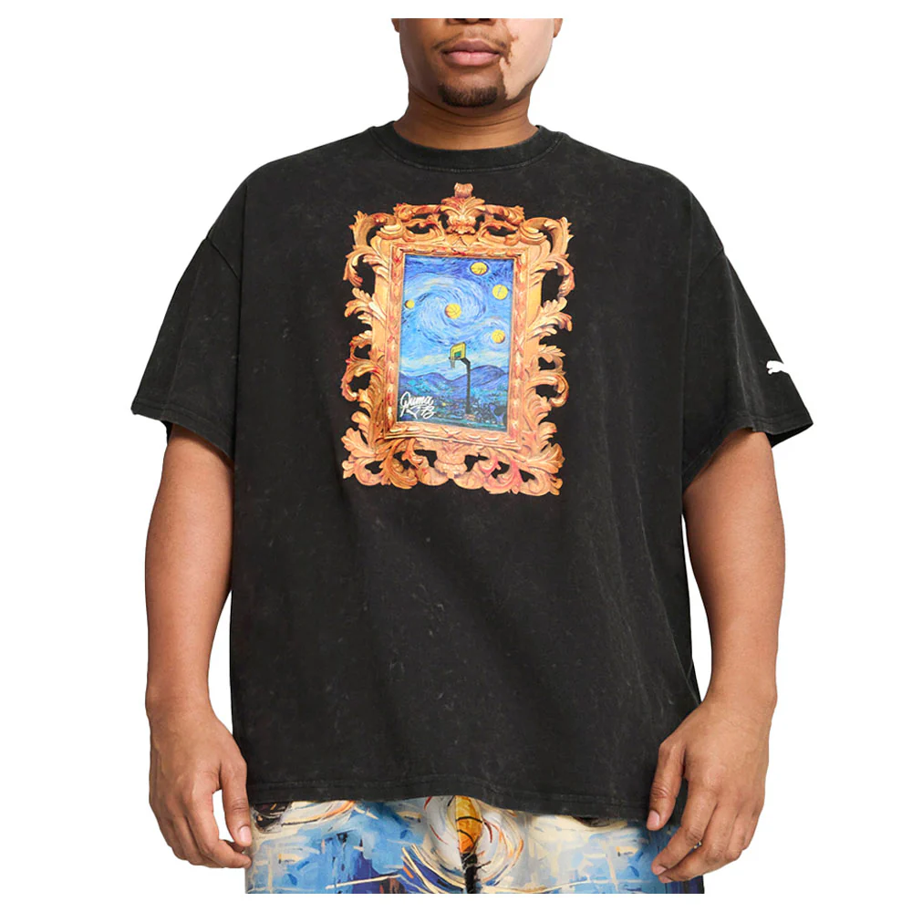 Dunked In Florals II Graphic Crew Neck Short Sleeve T-Shirt - Image 3