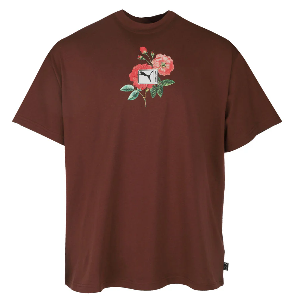 Dunked In Florals II Graphic Crew Neck Short Sleeve T-Shirt - Image 3