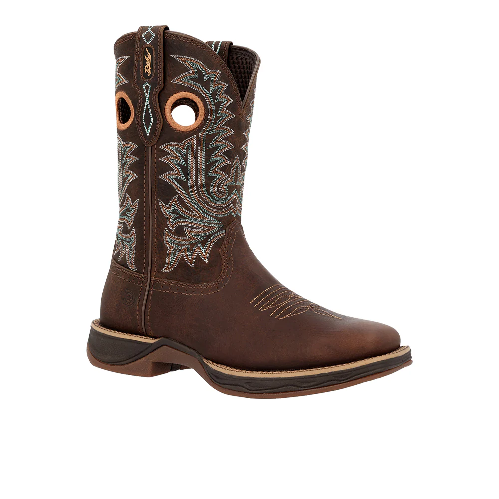 Lady Rebel Ultra-Lite Embroidered Square Toe Pull On Cowboy Boots - Image 2