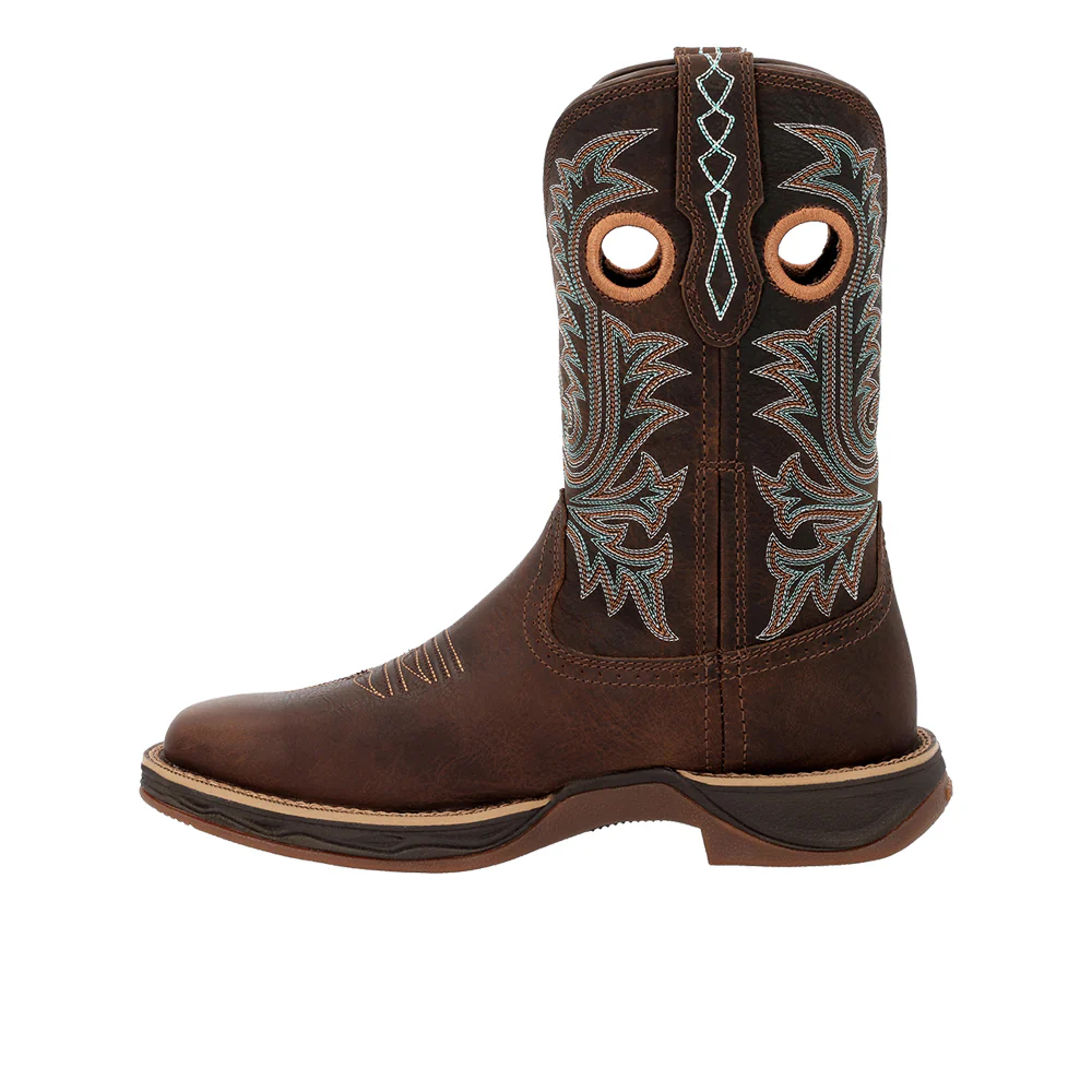 Lady Rebel Ultra-Lite Embroidered Square Toe Pull On Cowboy Boots - Image 3