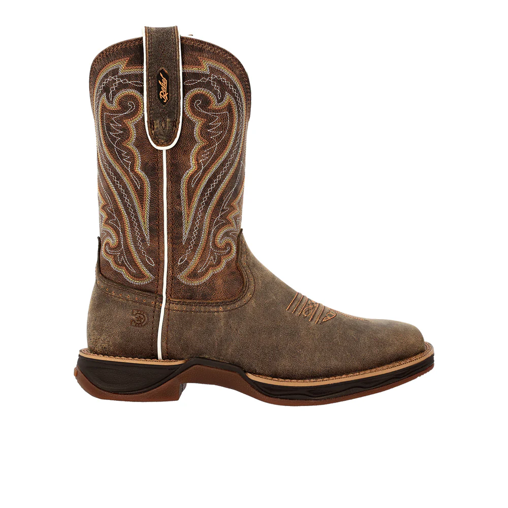 Lady Rebel Ultra-Lite Embroidered Square Toe Pull On Cowboy Boots