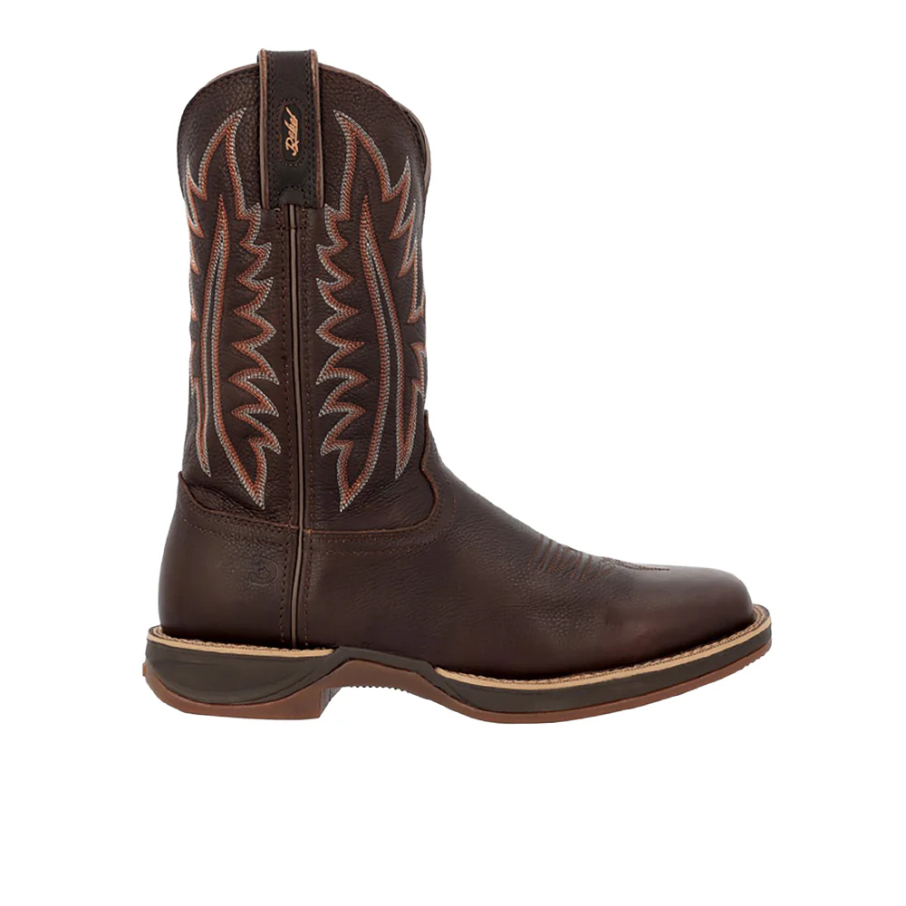 Rebel Ultra-Lite Embroidered Square Toe Pull On Cowboy Boots