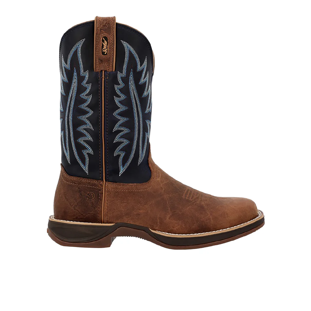 Rebel Ultra-Lite Embroidered Square Toe Pull On Cowboy Boots
