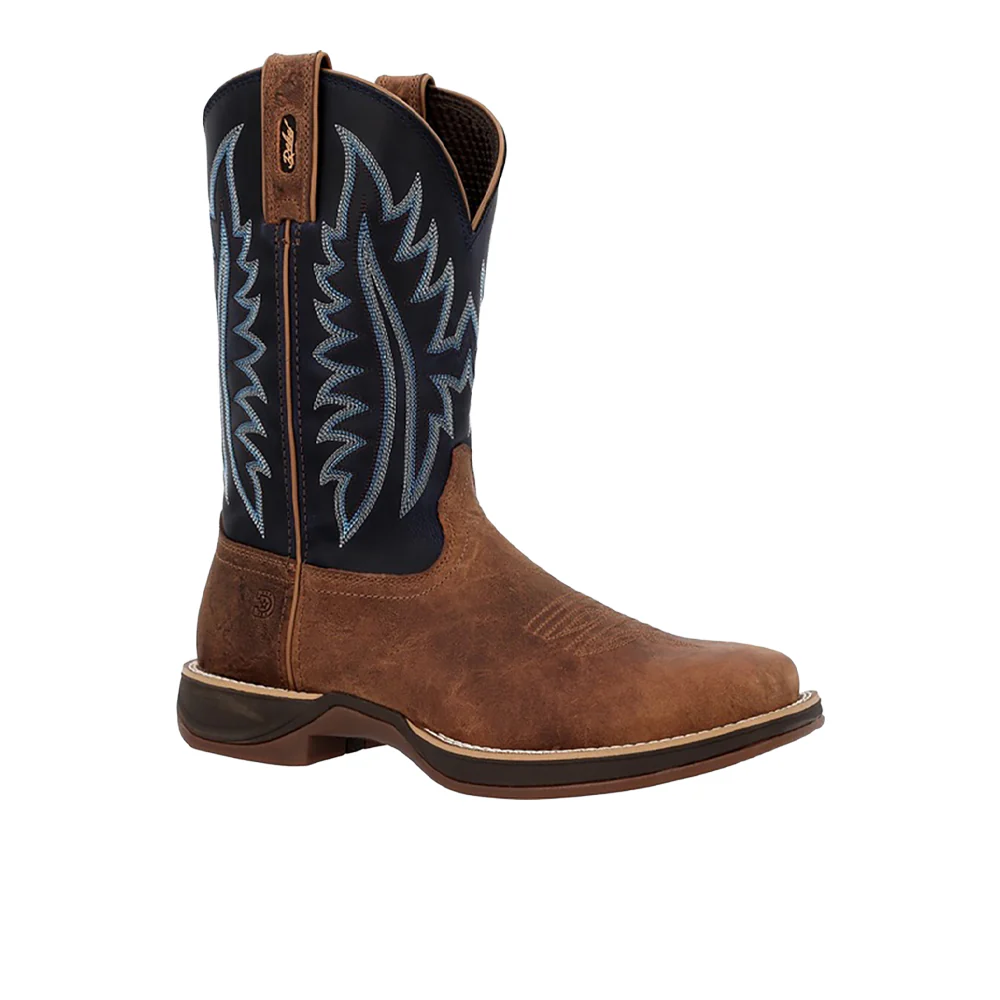 Rebel Ultra-Lite Embroidered Square Toe Pull On Cowboy Boots - Image 2