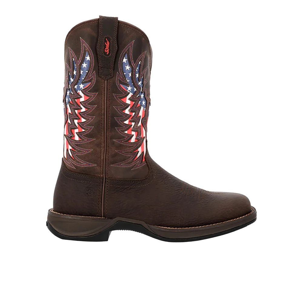 Rebel Ultra-Lite Embroidered Square Toe Pull On Cowboy Boots